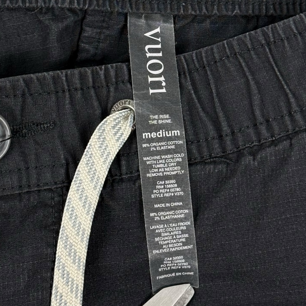 Vuori Ripstop Men Medium Shorts V370 Gray Hiking Organic Cotton Blend 8” Inseam - Picture 8 of 8